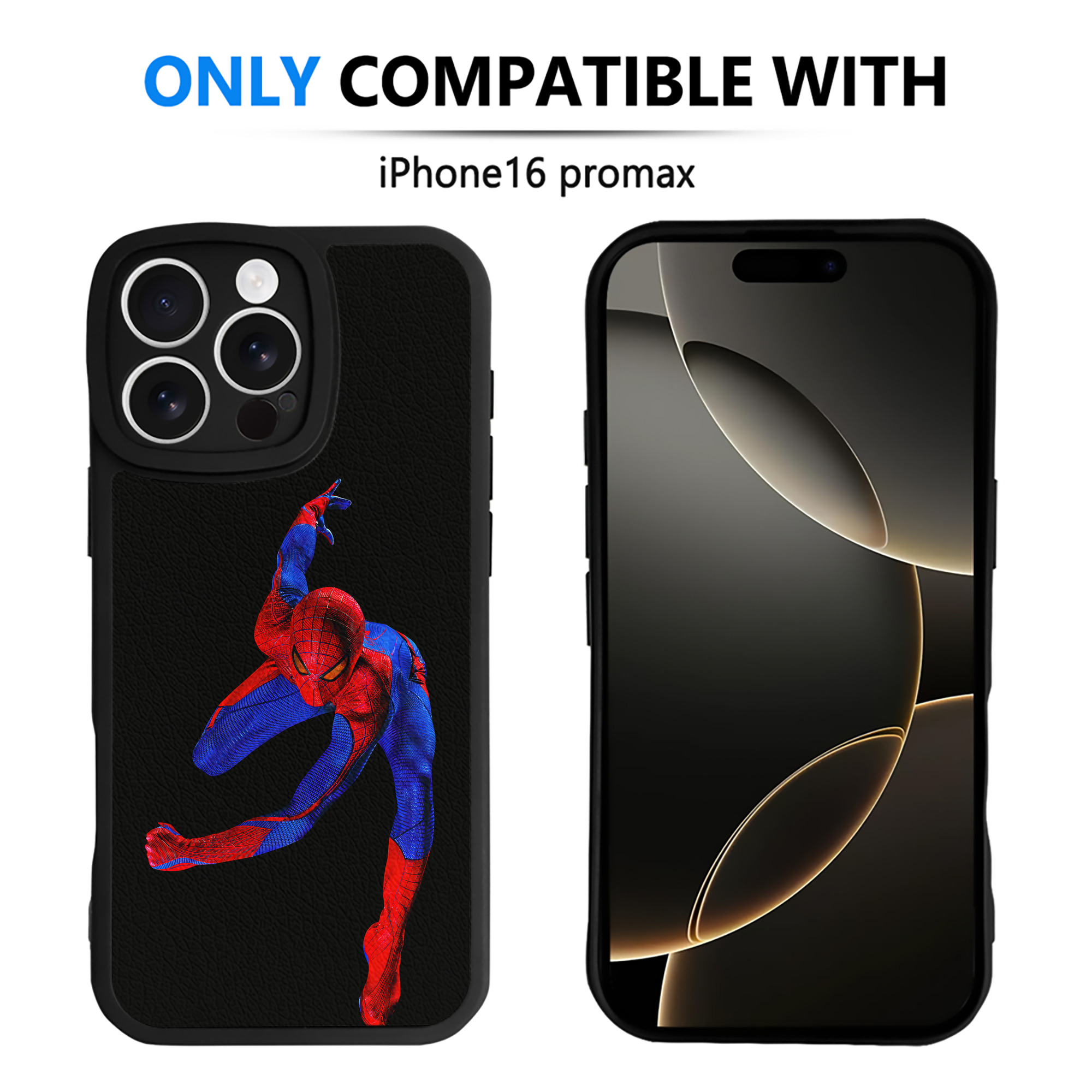 Spider Man スパイダーマン 【iPhone 16シリーズ対応】シリコンスマホケース（レザー調） 材質：シリコン